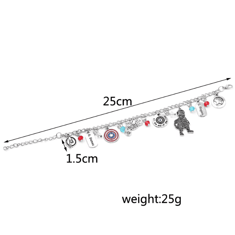 Capt. America Star-Spangled Shield Bracelet