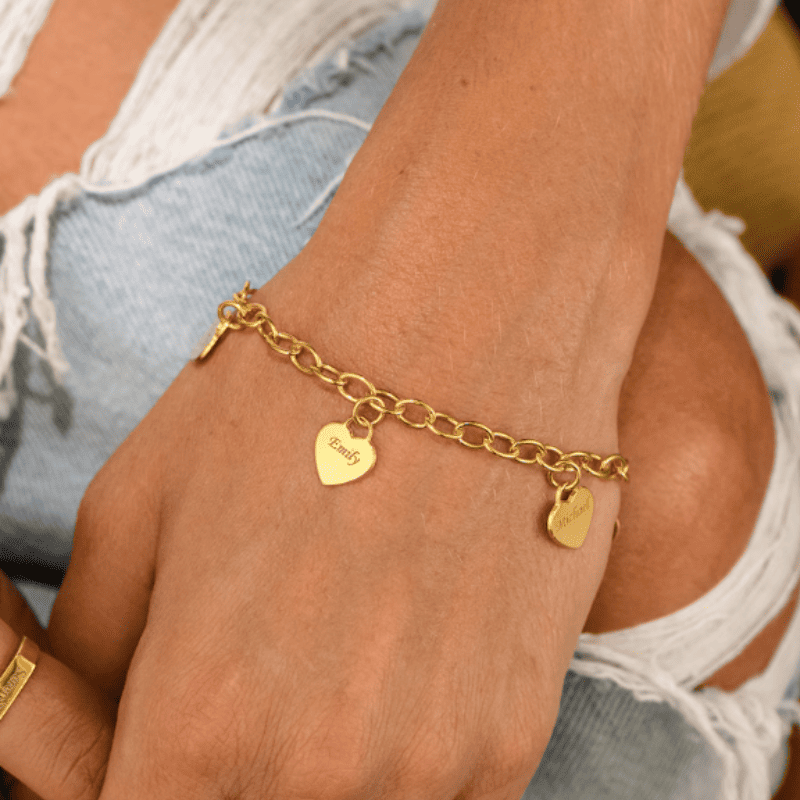 Cherished Hearts Name Bracelet