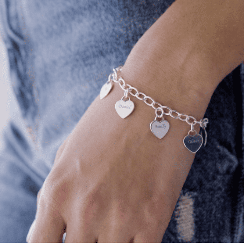 Cherished Hearts Name Bracelet