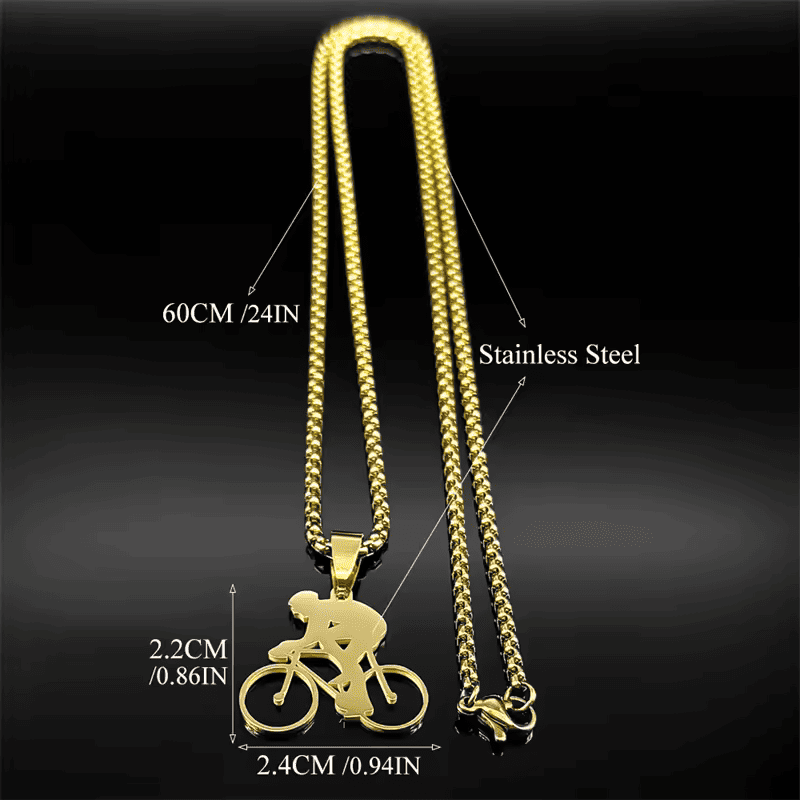 Cyclist's Passion Pendant Necklace