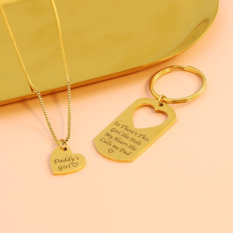Daddy 2025 daughter keychains