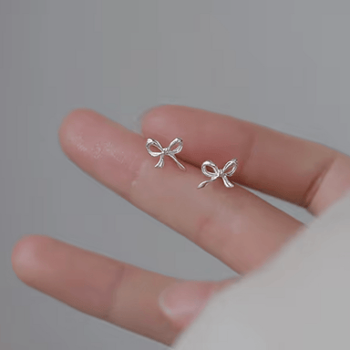 Delicate Bow Bliss Stud Earrings  Oscar Willow & Co   