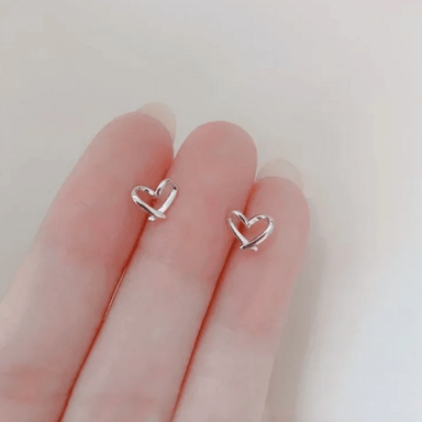 Delicate Forever Heart Stud Earrings  Oscar Willow & Co   