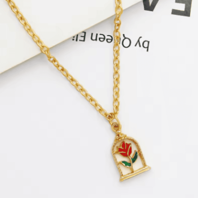 Beauty and the Beast Enchanted Bloom Necklace