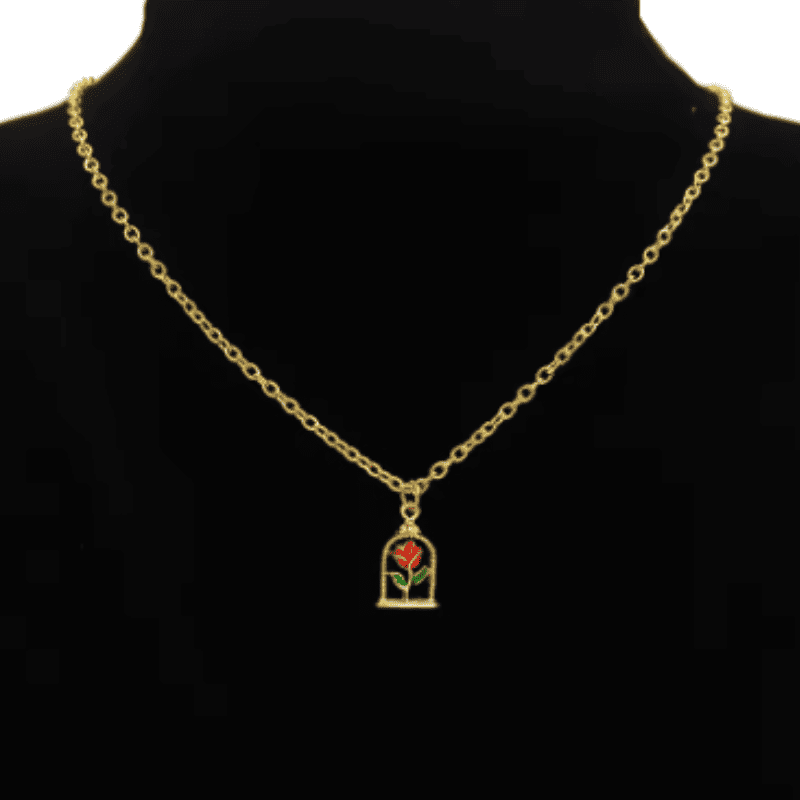 Beauty and the Beast Enchanted Bloom Necklace