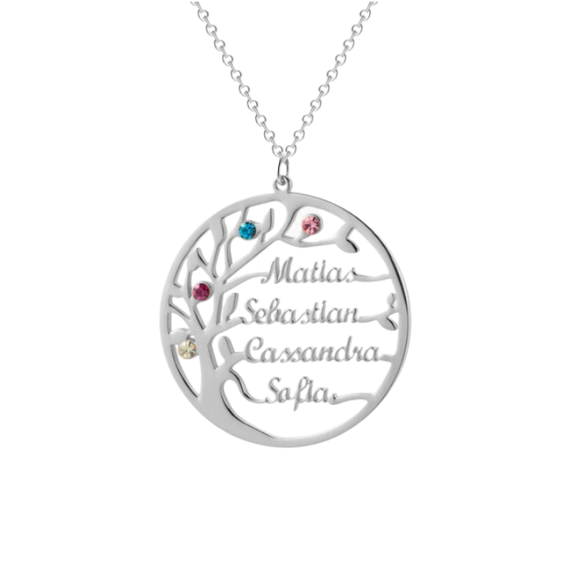 Family Tree Necklace  Oscar Willow & Co Silver  