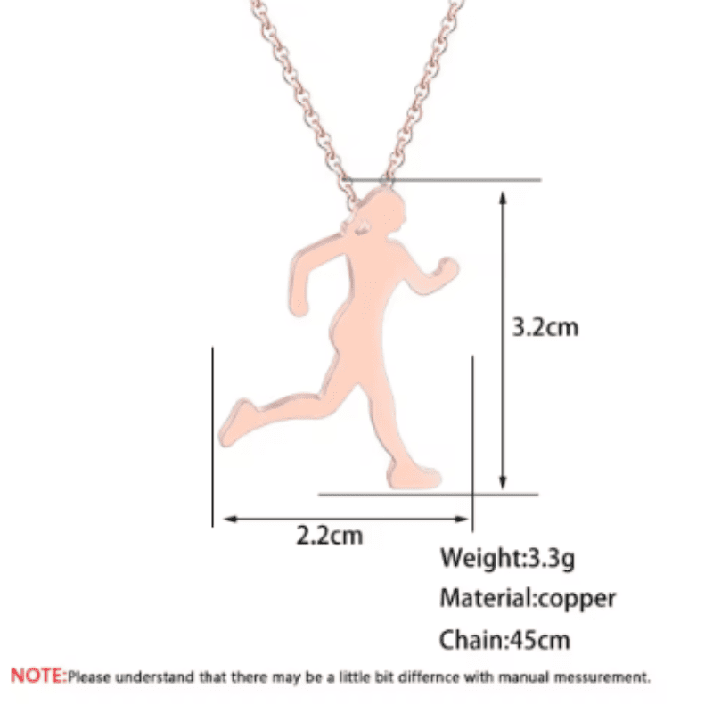 Running Pendant Fearless Runner Necklace – Running Pendant for Women Who Move with ...