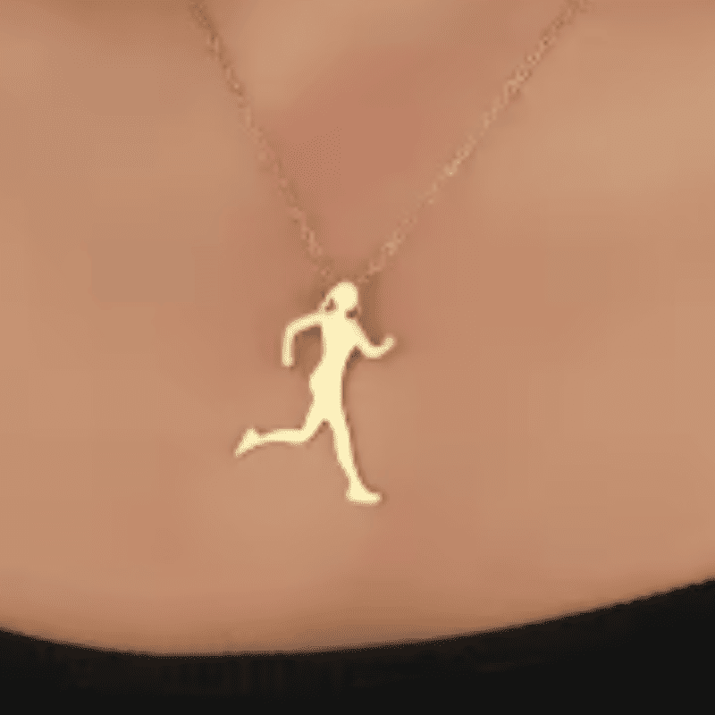 Running Pendant Fearless Runner Necklace – Running Pendant for Women Who Move with ...
