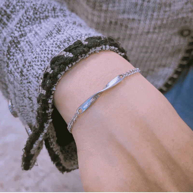 Forever Linked Engraved Couple Bracelets