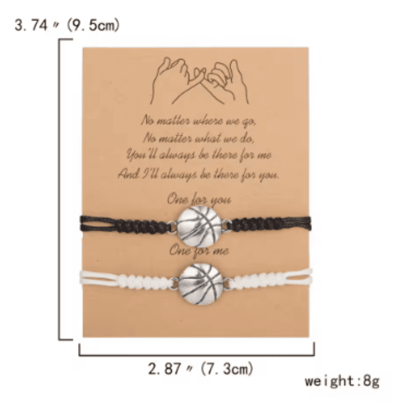 Forever Teammates Basketball Bracelet Set