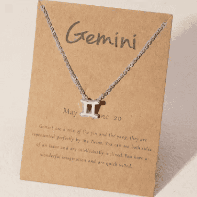 Gemini "The Twin Light" Zodiac Necklace