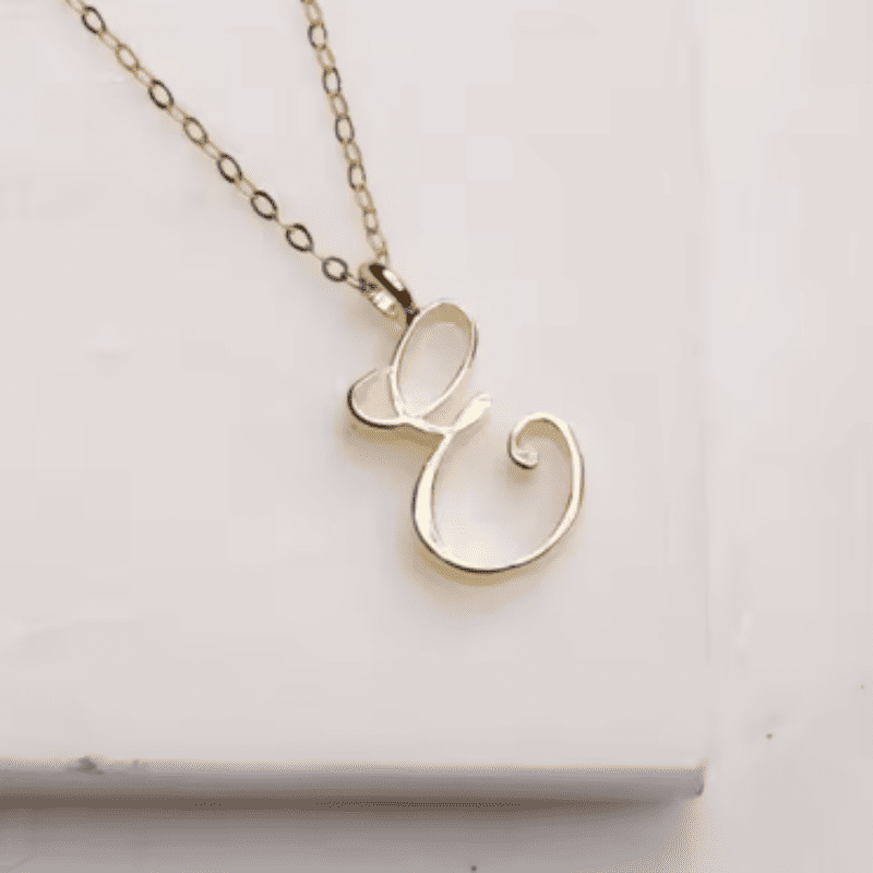 Graceful Initial Pendant