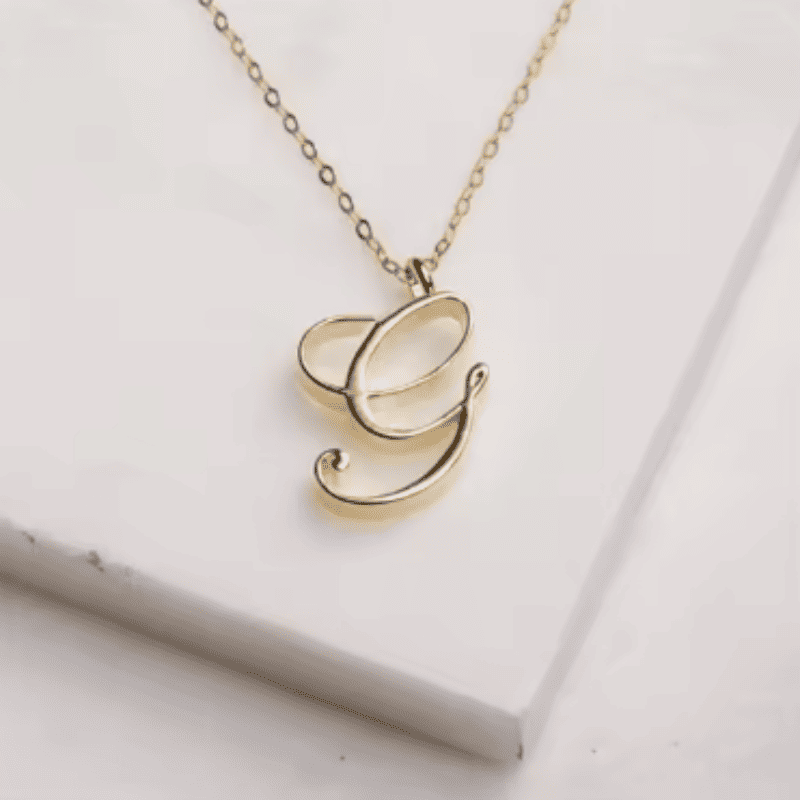 Graceful Initial Pendant