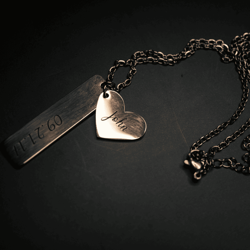 Heart of Love Nameplate Necklace