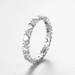 Sterling Silver Heart's Elegance Eternity Ring  Oscar Willow & Co   