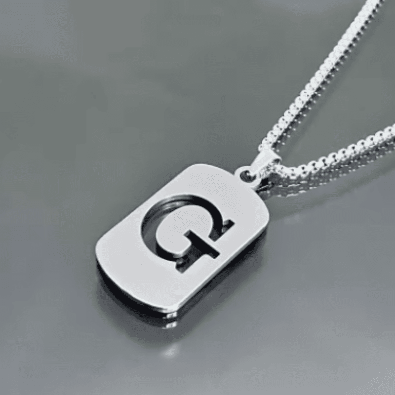 Initial Tag Necklace