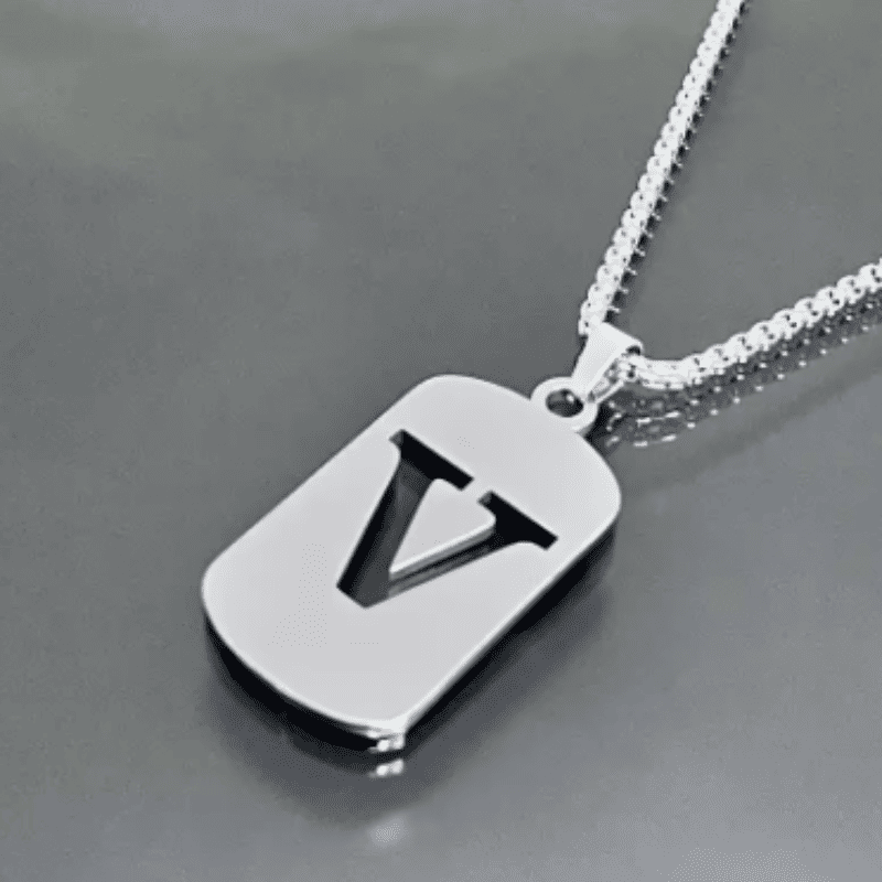 Initial Tag Necklace