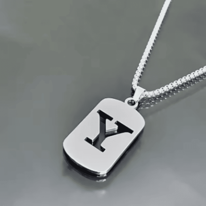Initial Tag Necklace