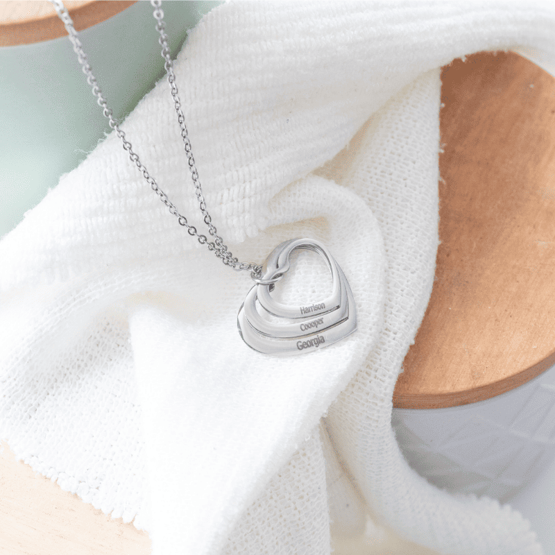 Layers of Love Necklace  Oscar Willow & Co Silver  