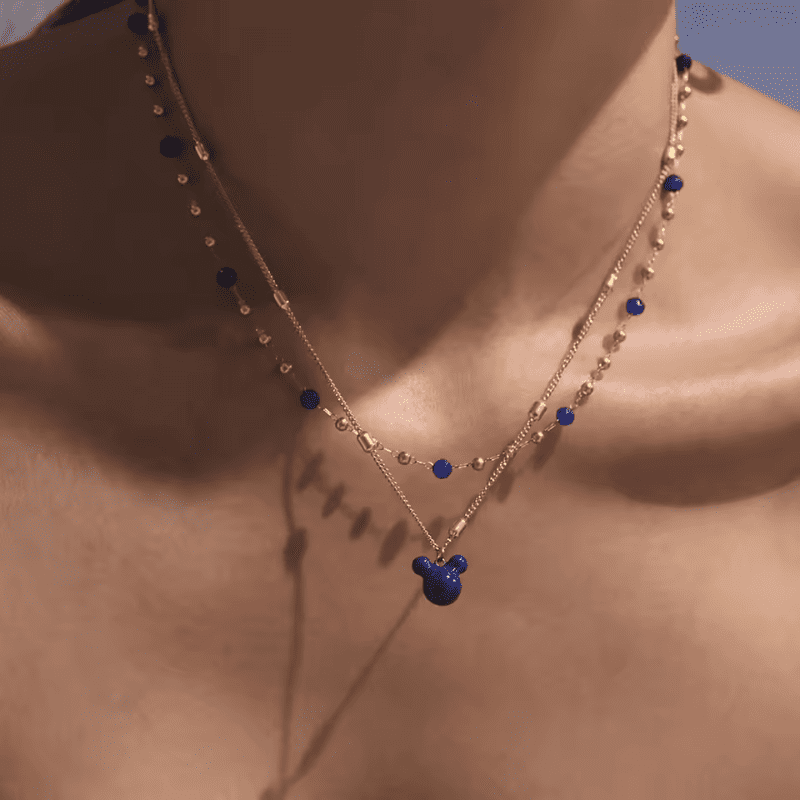 Mickey Mouse Blue Dusk Necklace Duo