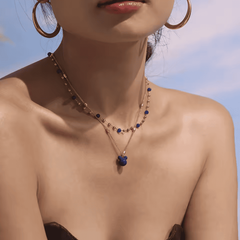 Mickey Mouse Blue Dusk Necklace Duo