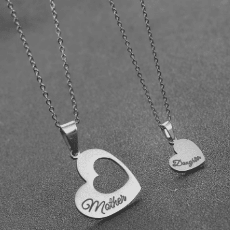 Mother & Daughter Love Pendant Set