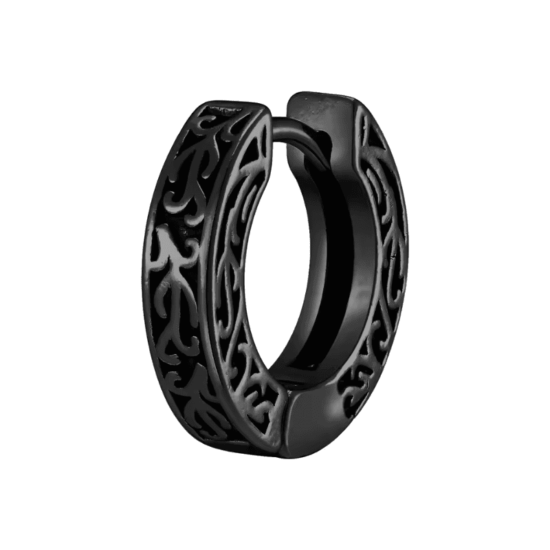 Ornate Arc Hoop Earrings