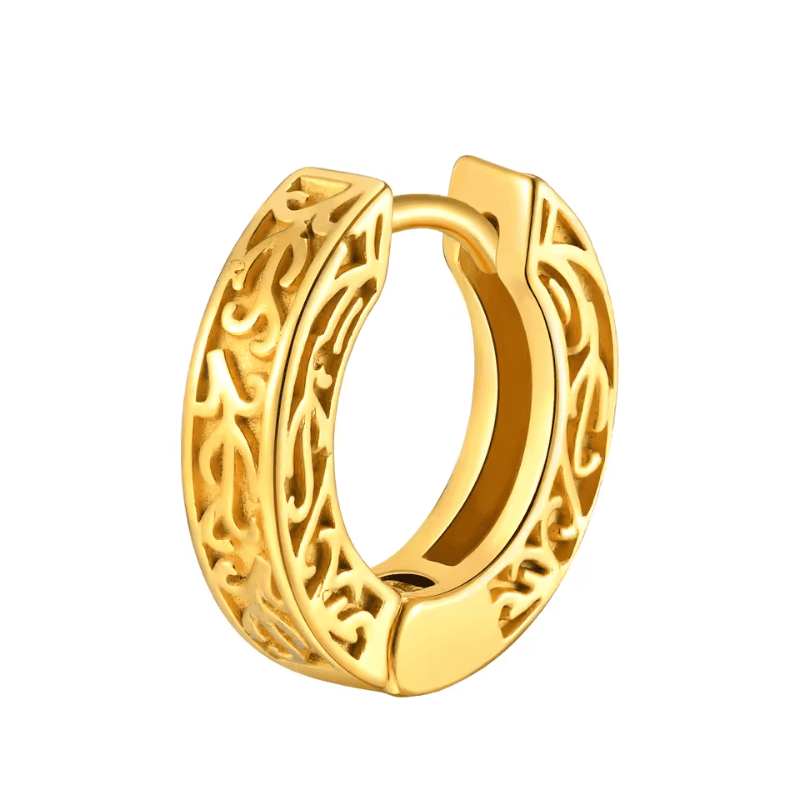 Ornate Arc Hoop Earrings