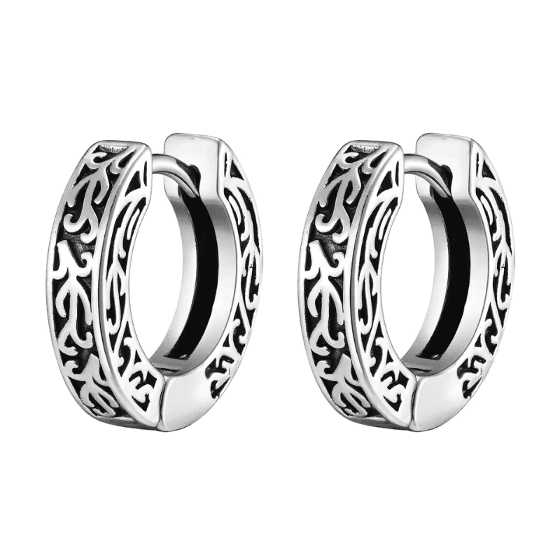Ornate Arc Hoop Earrings