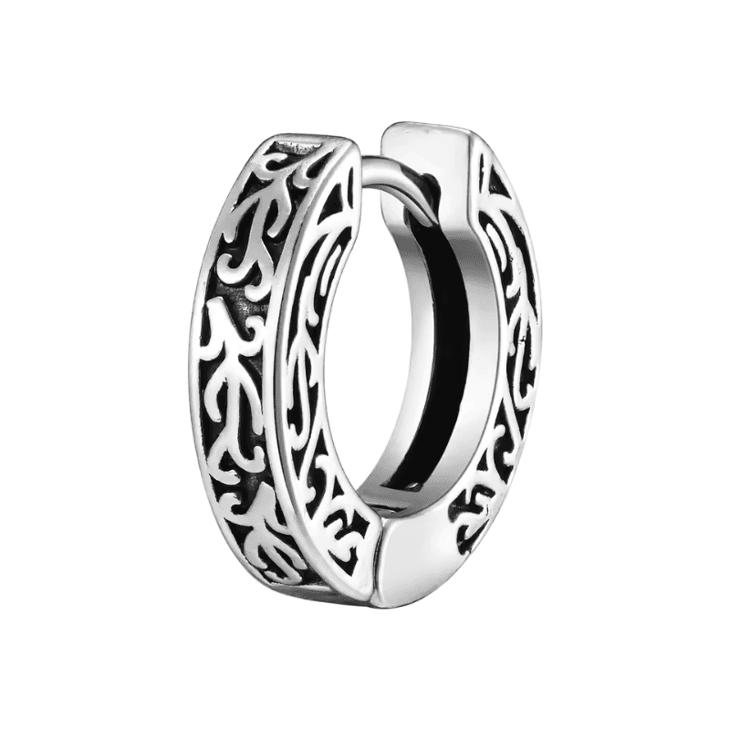 Ornate Arc Hoop Earrings