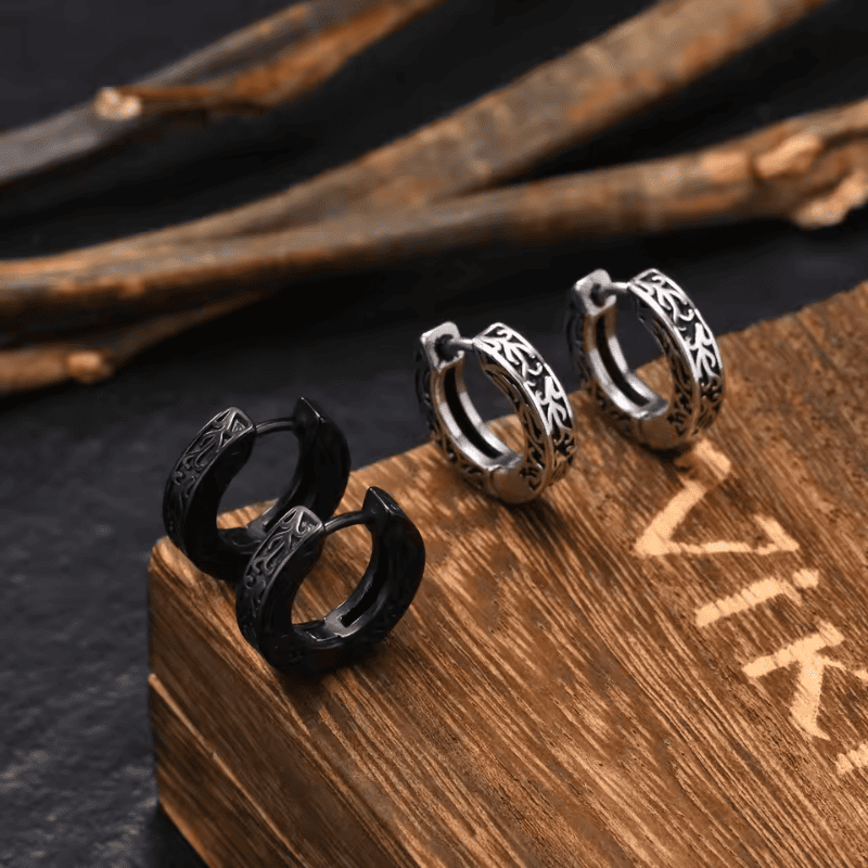 Ornate Arc Hoop Earrings