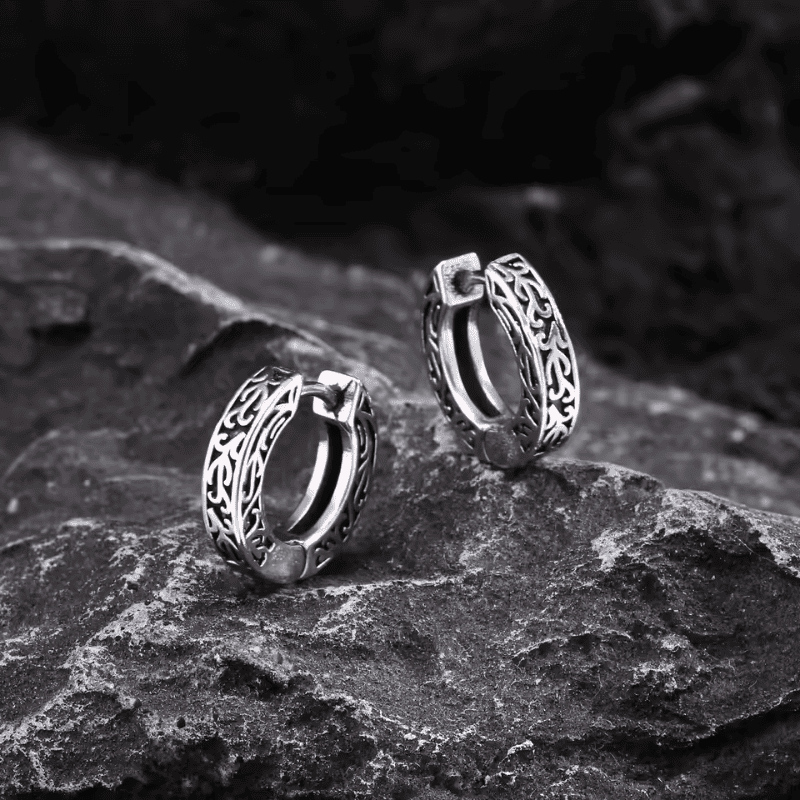 Ornate Arc Hoop Earrings