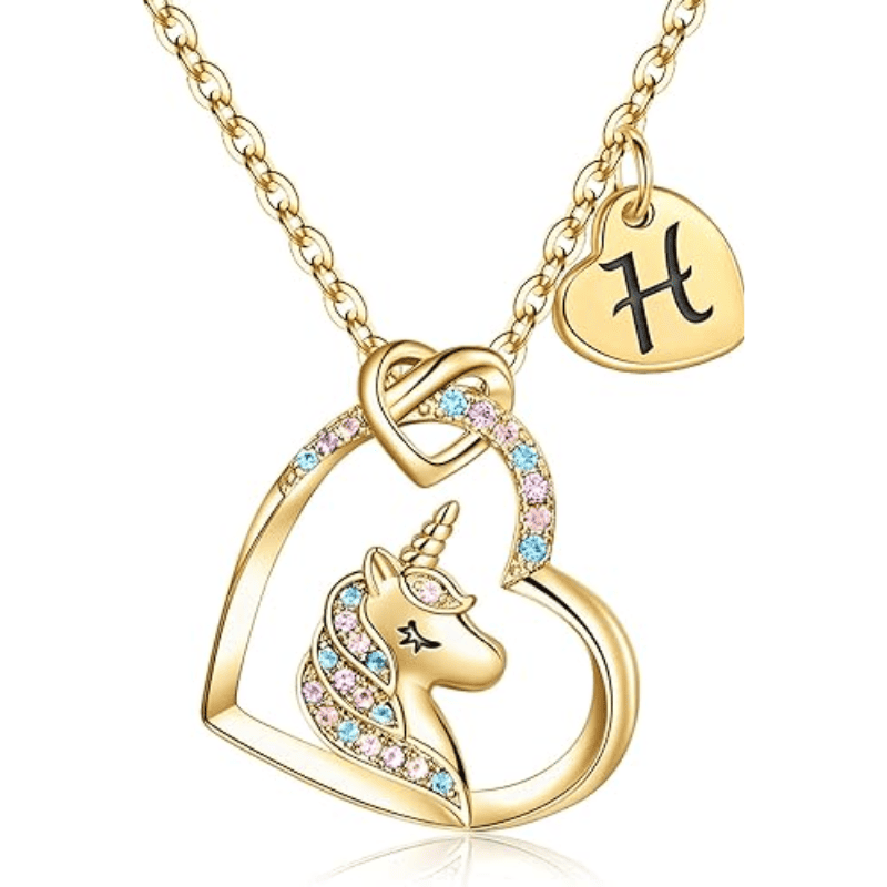 Rainbow Wish Initial Necklace