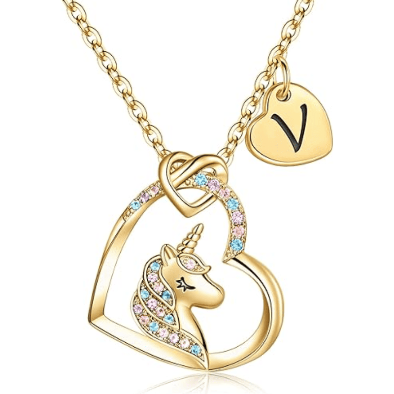 Rainbow Wish Initial Necklace