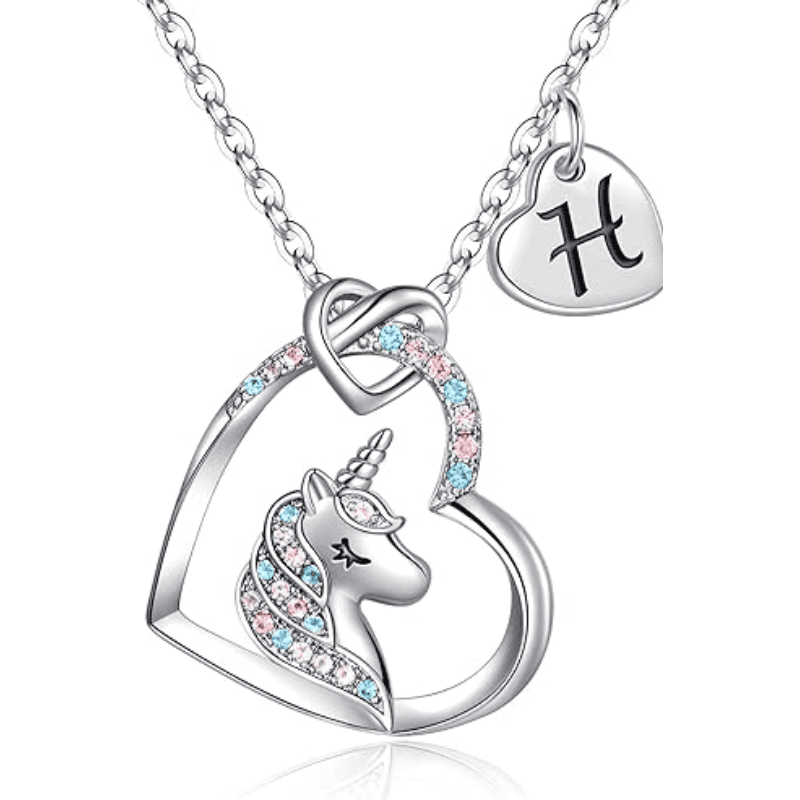 Rainbow Wish Initial Necklace