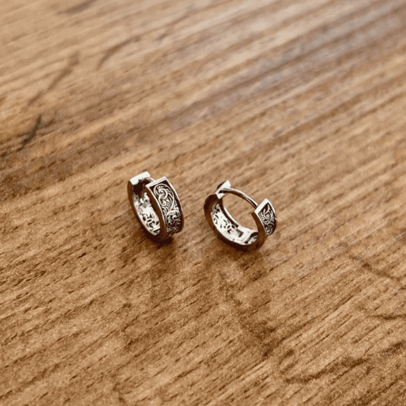 Regal Engraved Hoops
