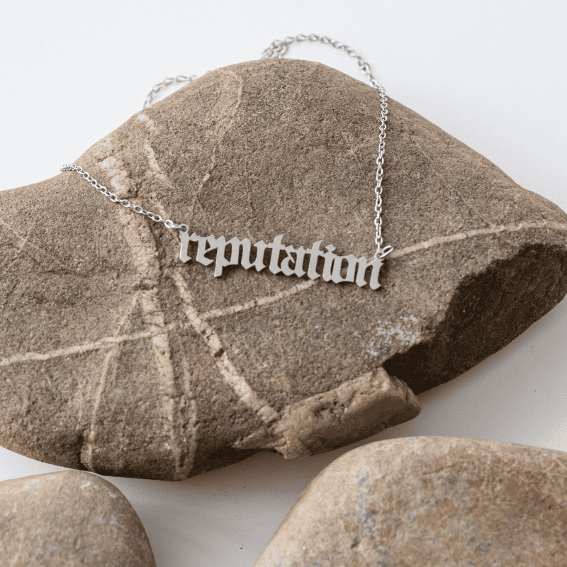 Taylor Swift inspired 'Reputation' Necklace  Oscar Willow & Co Silver  