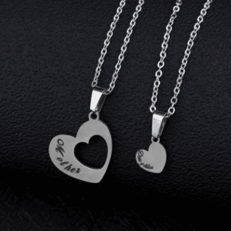 Mother & Daughter Love Pendant Set