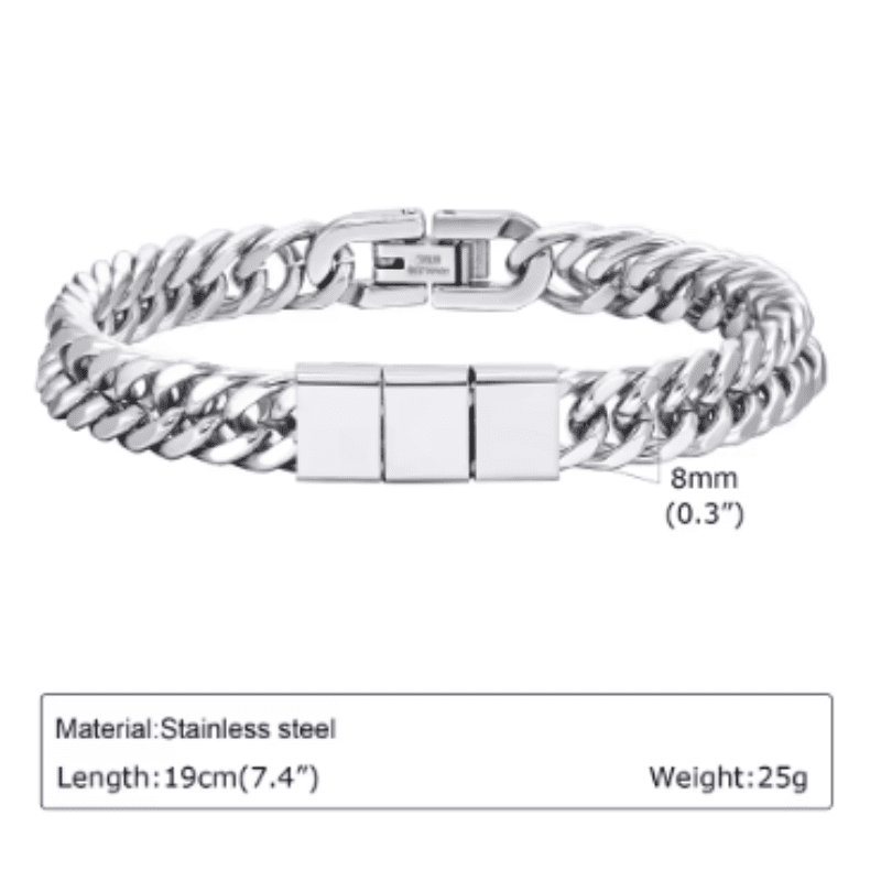 Steel Forge Engraved Bracelet