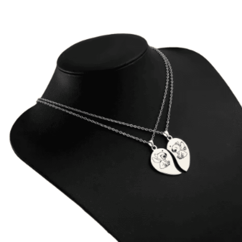 Stitch Together Heart Necklace