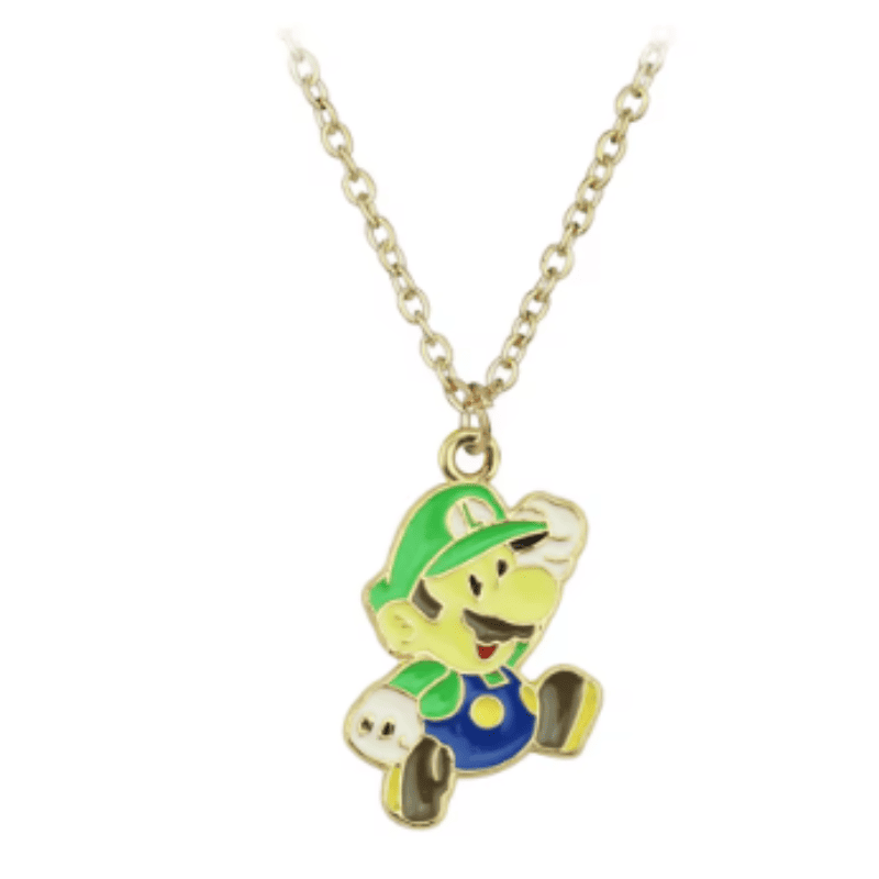 Super Mario Luigi Necklace – Bold Gamer Pendant for Nintendo Fans ...