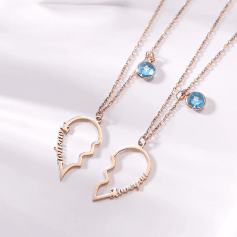 Two Halves, One Heart Necklace Set