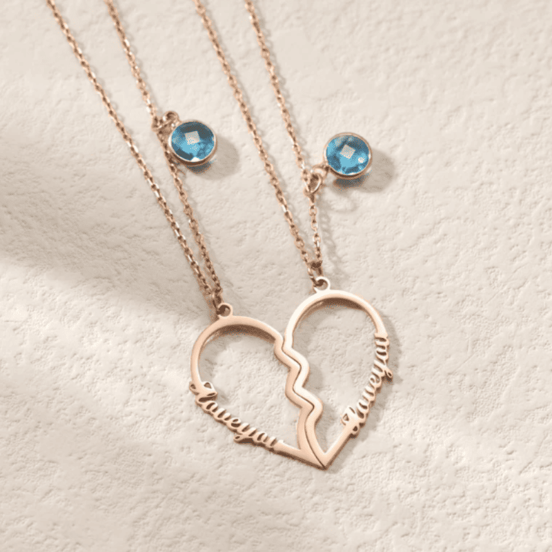 Two Halves, One Heart Necklace Set