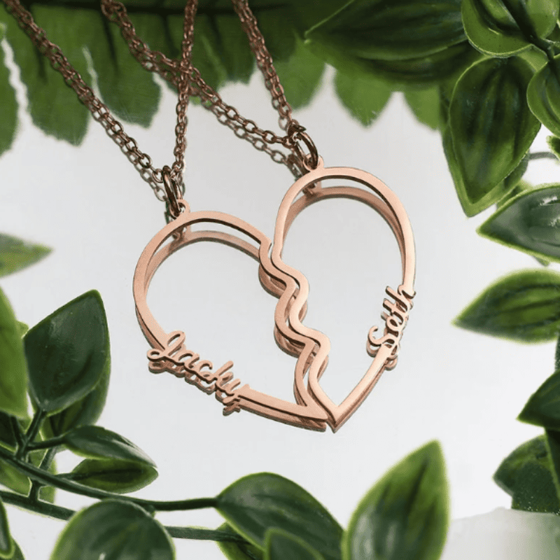 Two Names, One Heart Necklace