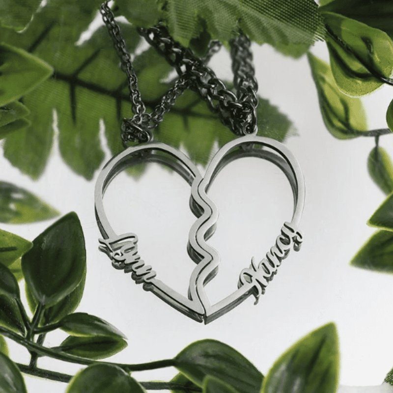 Two Names, One Heart Necklace