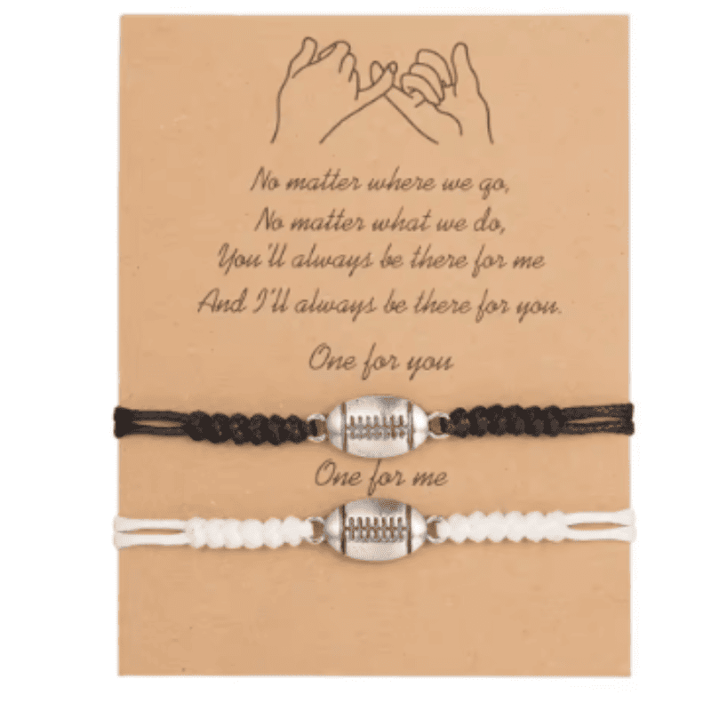 Unbreakable Bond Football Bracelet Set