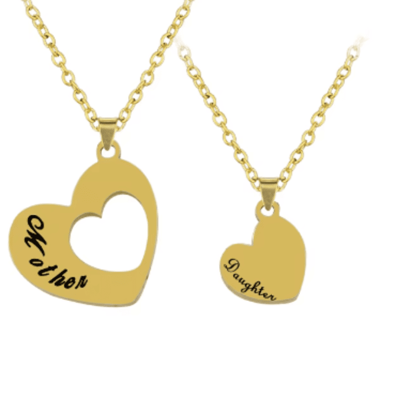 Mother & Daughter Love Pendant Set