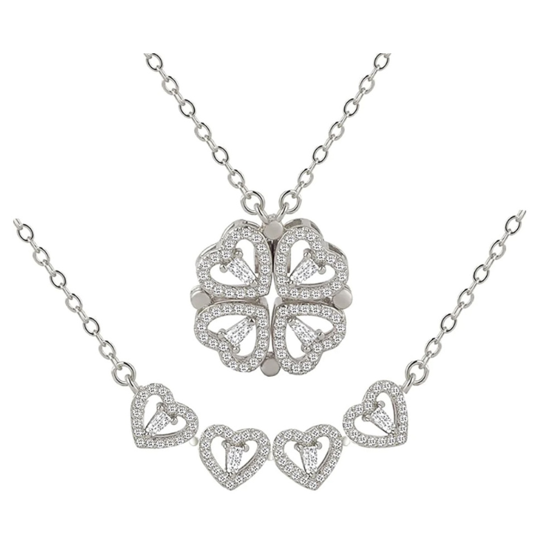Two-in-One Four-leaf Clover Necklace