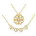 Lucky Love Clover 2 in 1 Necklace  Oscar Willow & Co Gold  