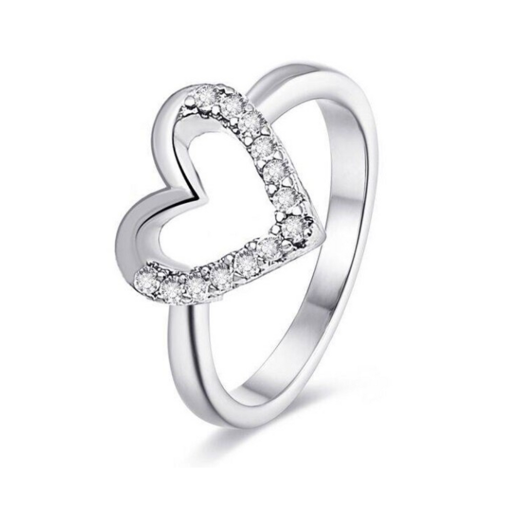 Lucky Love Heart Ring  Oscar Willow & Co Silver  